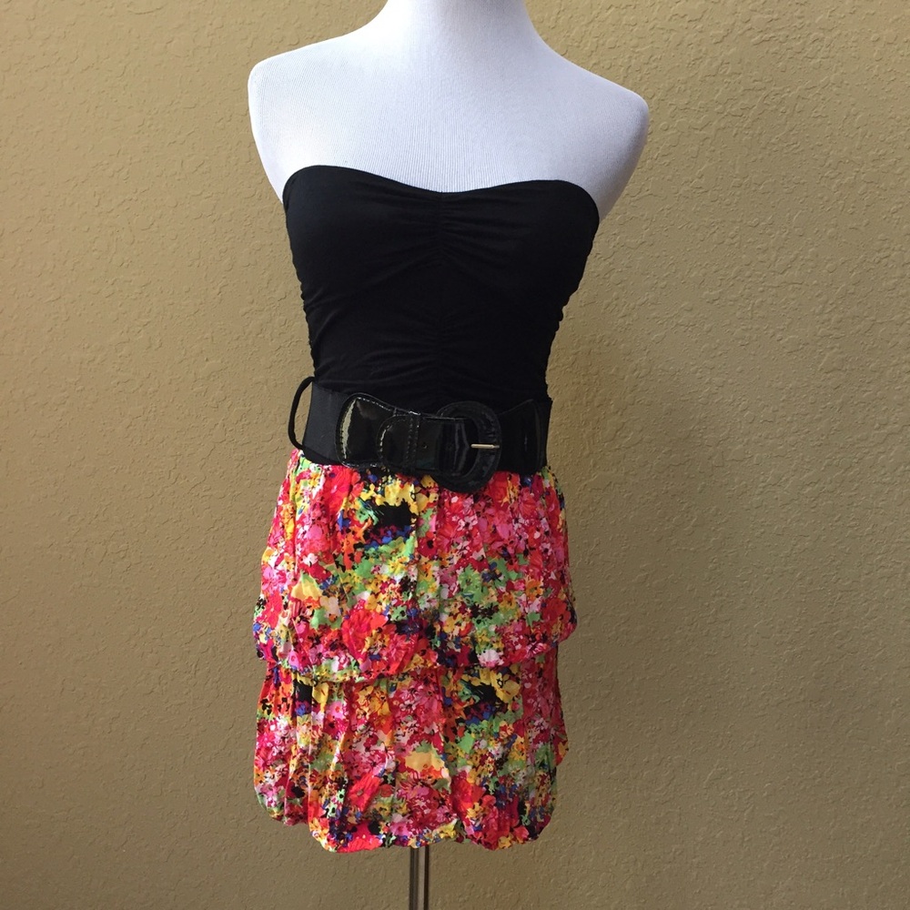 Floral twofer dress